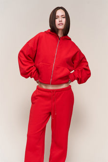 Womens | Relaxed Drawstring Sweatpants | Red Love