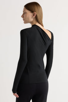 Marije | Veronica Ruched Long-Sleeve Tee in Size Small