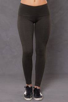 Women | Contour Rolldown Ankle Legging | Charcoal/Olive