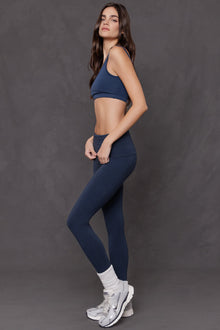 Women | Contour Rolldown Ankle Legging | Charcoal/Sailor