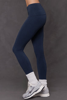 Women | Contour Rolldown Ankle Legging | Charcoal/Sailor