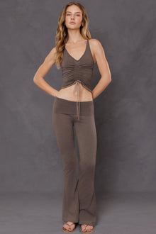 Women | Contour Rolldown Super Bell Pant | Charcoal/Woodsmoke