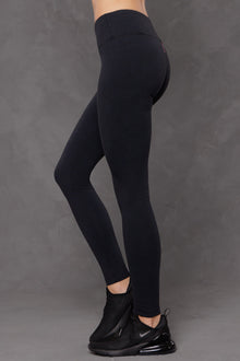 Women | Flat Waist Ankle Legging | Charcoal/Jet