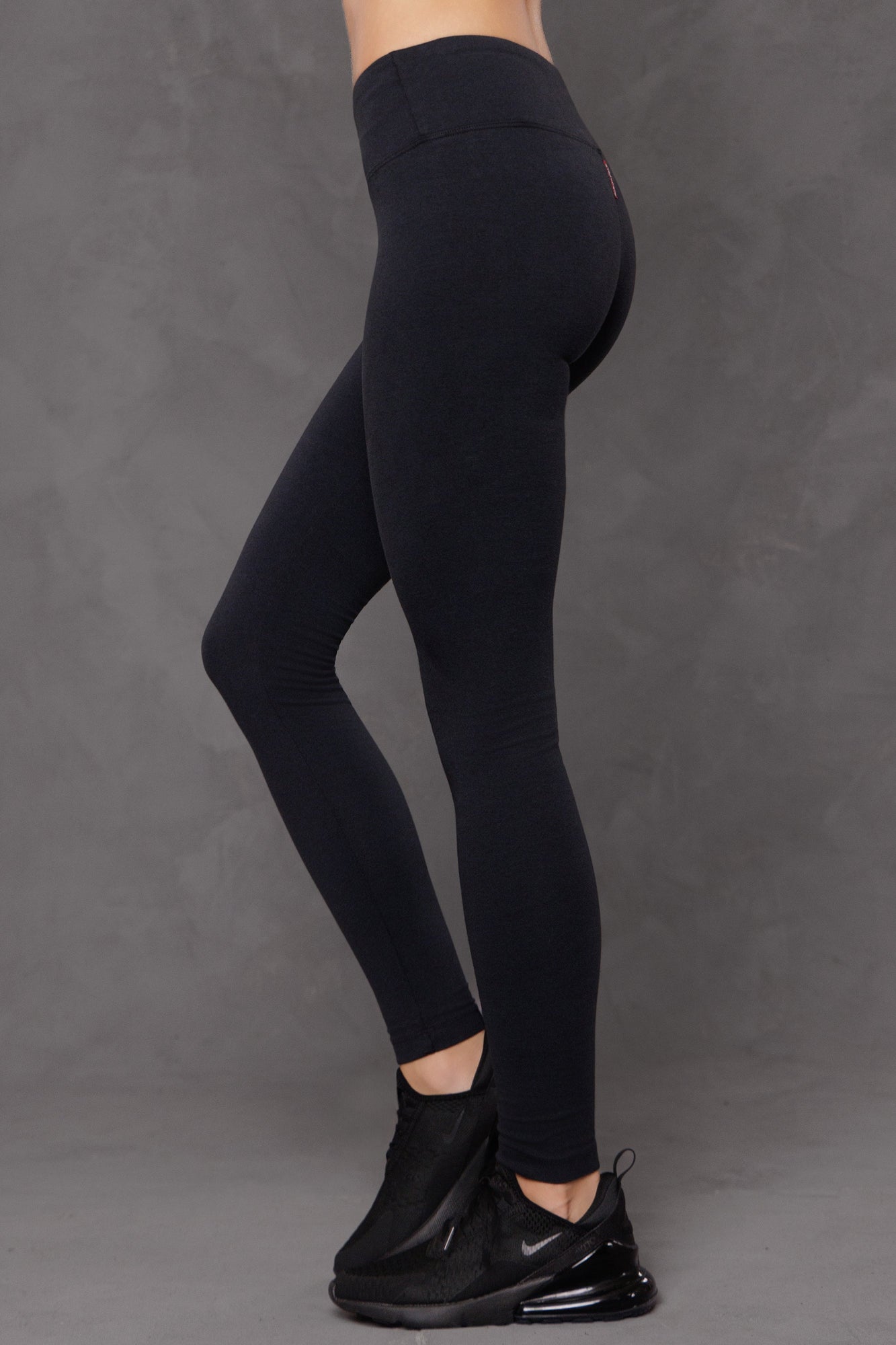 Women | Flat Waist Ankle Legging | Charcoal/Jet