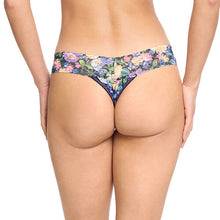 Signature Lace Low Rise Thong | Dream Garden (Black)