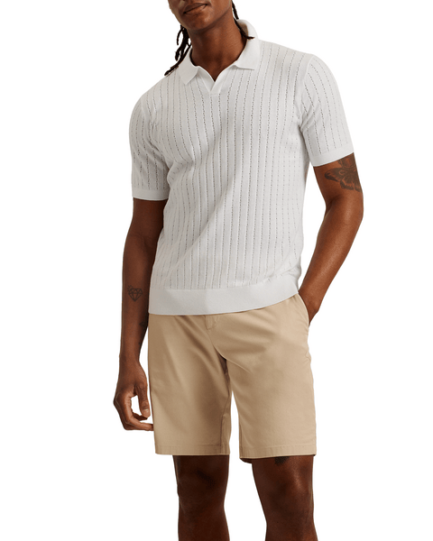 Men | Short Sleeve Regular Open Collar Po | White Multi (V2)