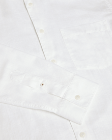 Men | Long Sleeve Linen Shirt | White Multi