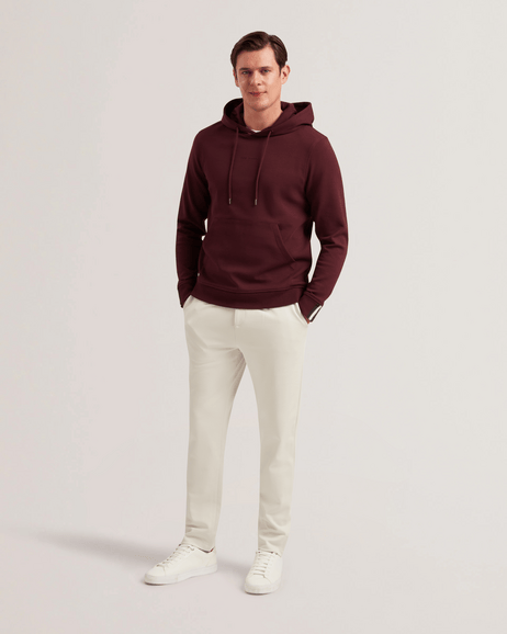 Men | Drotow Long Sleeve Regular Branded Hood | Red