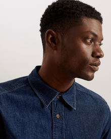 Men | Long Sleeve Denim Shirt | Blue (V2)