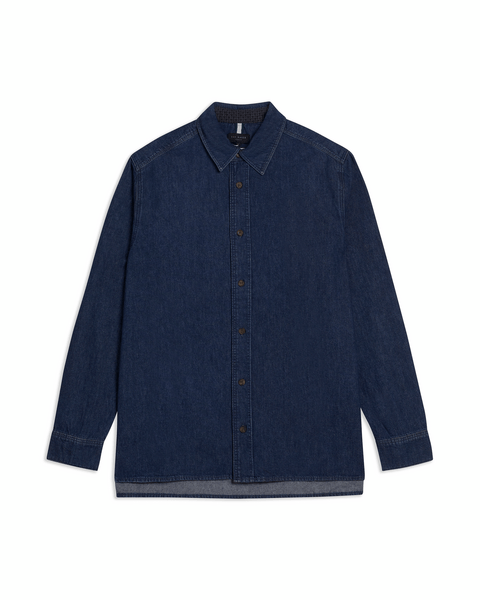Men | Long Sleeve Denim Shirt | Blue (V2)