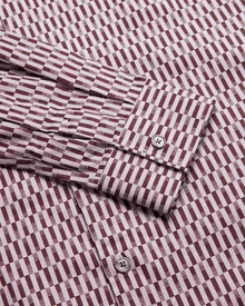 Men | Frestin Long Sleeve Retro Stripe Geo Sh | Red