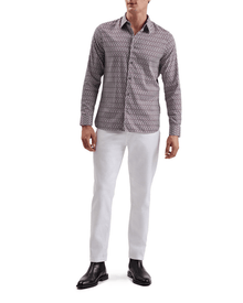 Men | Frestin Long Sleeve Retro Stripe Geo Sh | Red
