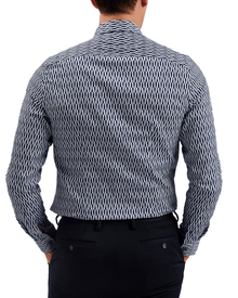 Men | Frestin Long Sleeve Retro Stripe Geo Sh | Navy