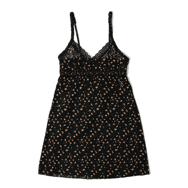Cross-Dyed Leopard Chemise | Black/Praline