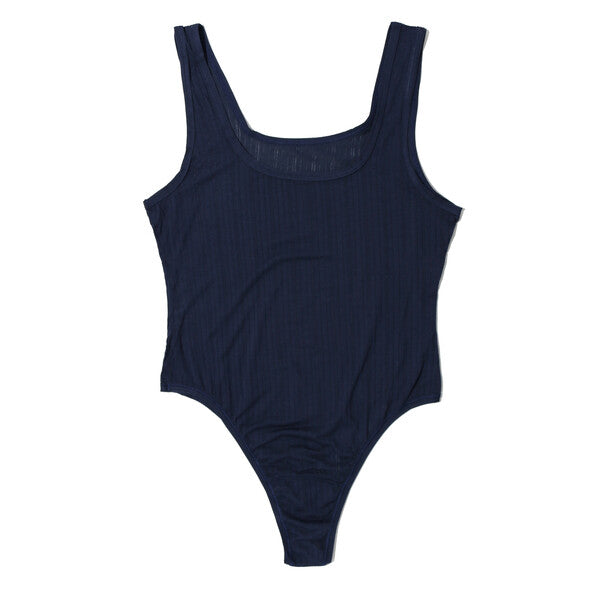 Square Neck Bodysuit | Bicoastal (Blue)