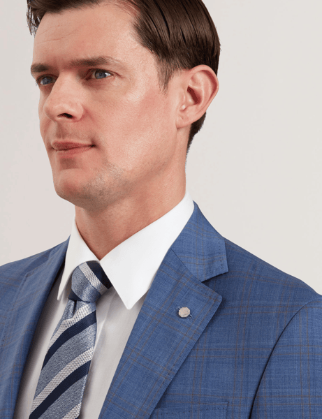 Men | Classic Wool Suit Jacket | Dark Blue (V2)
