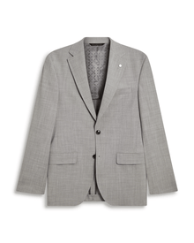 Men | Classic Wool Suit Jacket | Light Pastel Grey (V2)