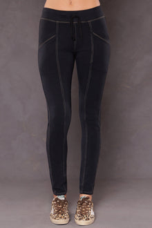 Women | Slouchy Hipster Jean Legging | Black
